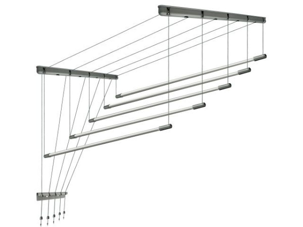 Сушилка для белья потолочная алюминиевая 1,8 м, 5 стержней, SILVER STYLE/36-004845