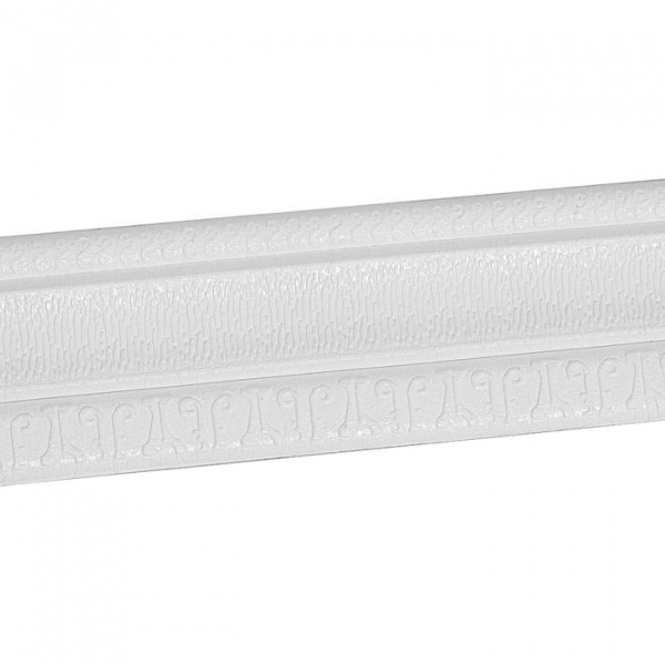 Самоклеящийся ПВХ плинтус 3D белый текстура, 2,3м/6988871
