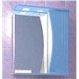 Зеркало-шкаф "ВОСХОД-55" БЕЛО-ГОЛУБОЙ МАТОВЫЙ ПРАВЫЙ