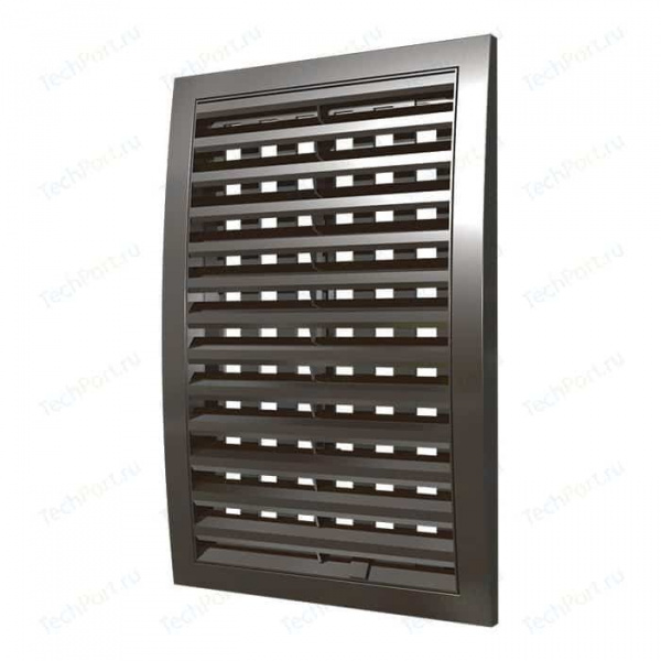 Решетка вентиляционная наружная, разъемная 200х300, ASA-пластик, корич.