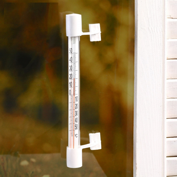 Пластиковый термометр оконный "Липучка" в п/п /2545508