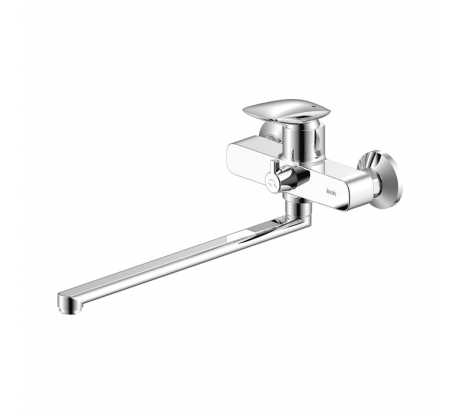 Смеситель для ванны Stone длинный излив, однозахватный, латунь, хром, IDDIS STOSB00i10WA