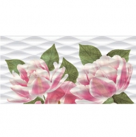 Декор Цветы 500*250 розовый 4413010 коллекции Фокстрот