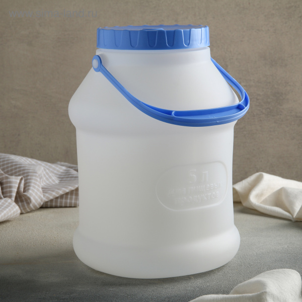 Бидон 5 литров "Просперо" белый 1220052