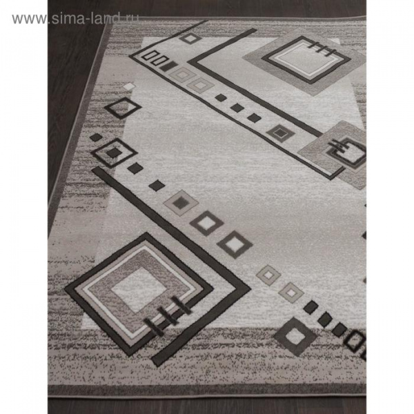 Ковёр прямоугольный Silver d188, размер 60x110 см, цвет gray/5474631