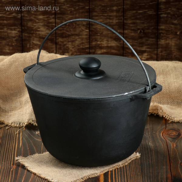 Казан чугунный ТМ "BRIZOLL" с крышкой и дужкой 8л/3654339