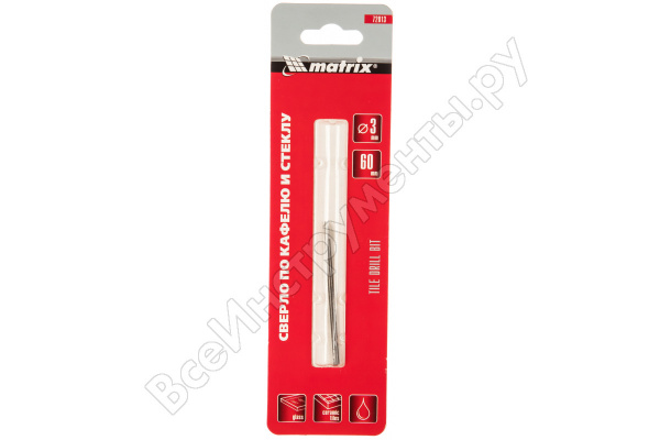 Сверло по кафелю 3мм MATRIX код 72813