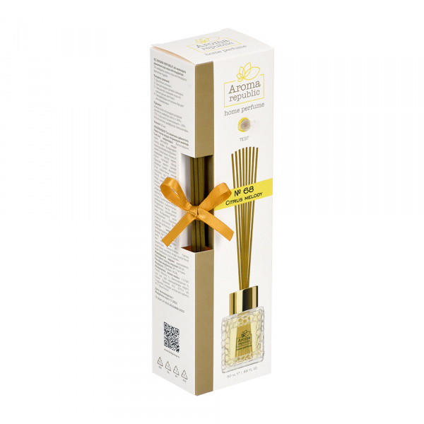 Ароматический диффузор в стеклянном флаконе 50 мл,"№68 Citrus melody"/93823