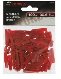 Клинья для кладки плитки "TUNDRA basic" 30x6x5мм, 100шт 1300837