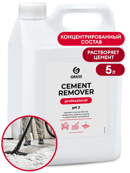 Средство для очистки после ремонта "Cement Remover" (канистра 5,8кг)/125442