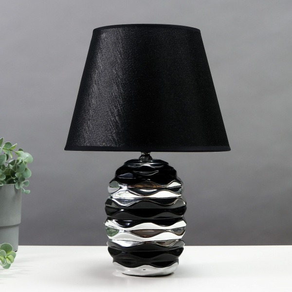 Настольная лампа черно-хромовый 25x25x35 см /7064412