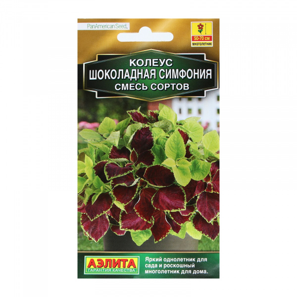 Семена Цветов Колеус "Шоколадная симфония", смесь сортов, пробирка, 3 шт /9359760