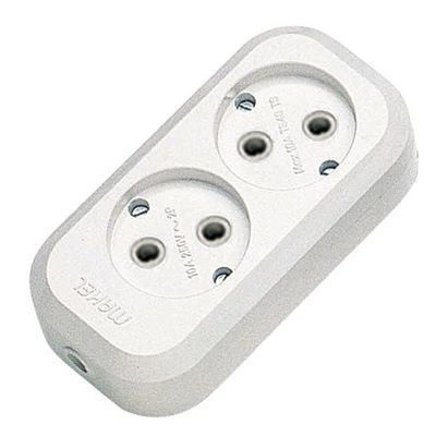 Колодка 2-х местная 10А Makel/101