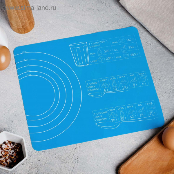 Силиконовый коврик для выпечки «Готовим с любовью»29 х 26 см 4679586