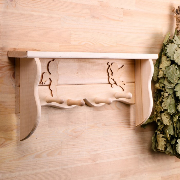 Полка-вешалка «Уют-Амуры» 55×22×8см/1902940