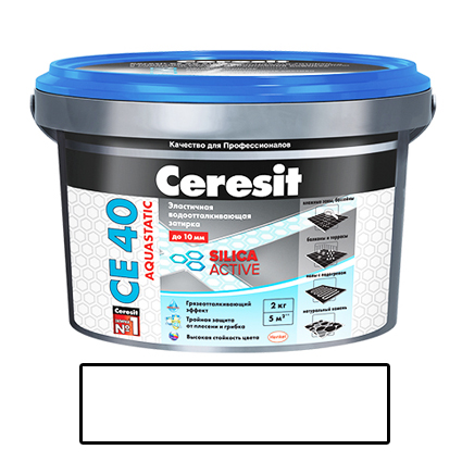 Затирка СЕ40 2кг (Ceresit) белая (ВЕДРО)