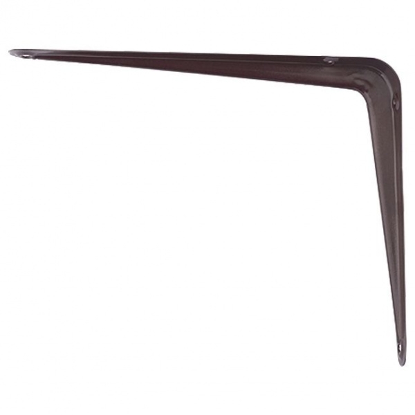 Кронштейн угловой с ребром, 175х225 мм, коричневый/94025