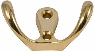 Крючок двойной золото/66891