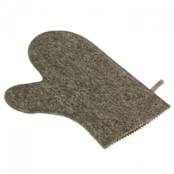 Рукавица для сауны (темная) эконом/2593221