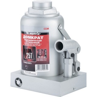 Домкрат гидравлический бутылочный 25т подъем 240-375 50733