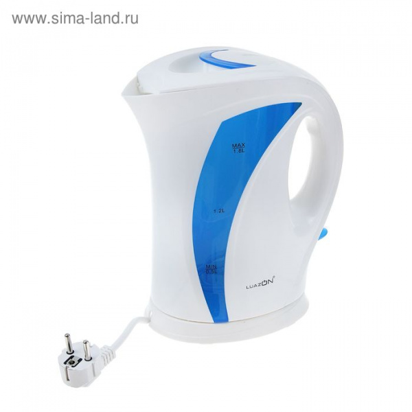 Чайник LuazON LPK-1803 1,8л  бело-синий  1128942