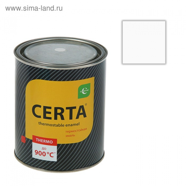 Эмаль термостойкая «Церта», ж/б, до 400 °С, 0,8 кг, белая/2442261
