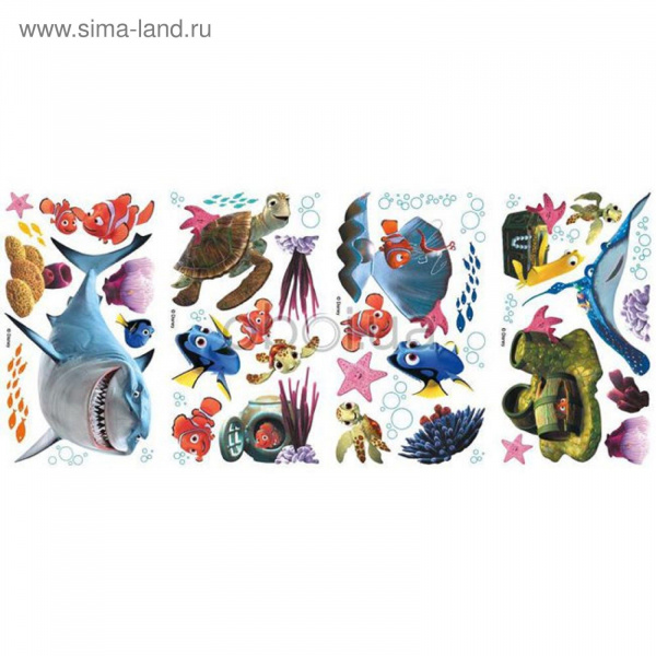 Наклейки для декора В поисках Немо 1837088
