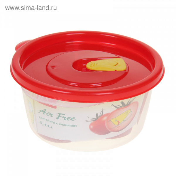 Контейнер 0,44л с клапаном Air free красный 1087898