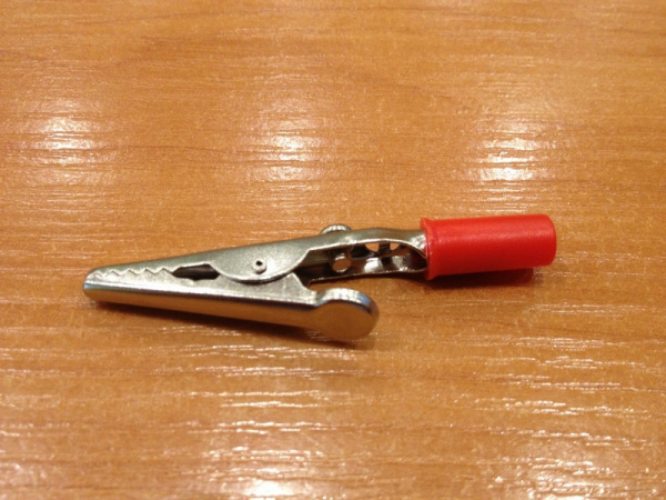 Зажим приборный "крокодил" 51мм красный АРК-007 R