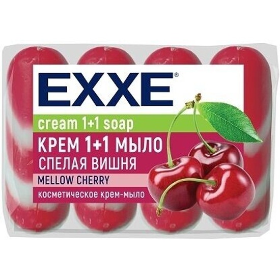 Крем-мыло EXXE 1+1 Спелая вишня, 4*75 г