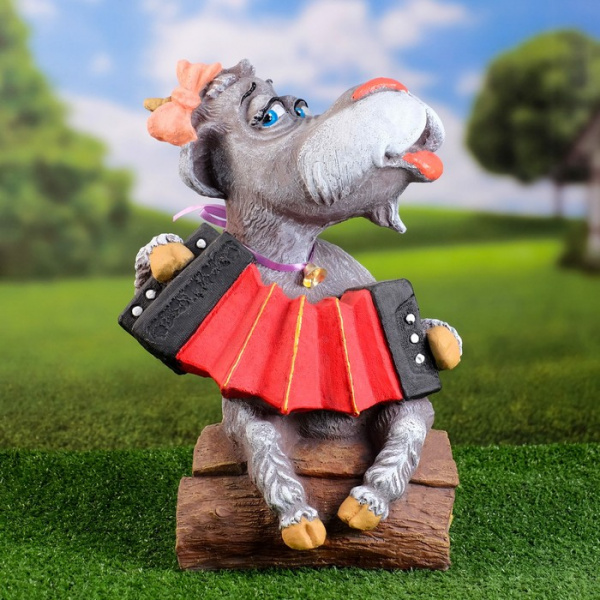 Садовая фигура "Коза с баяном" 25х30х40см /6957140