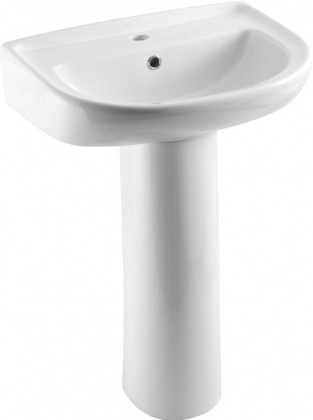 Умывальник РЕССА с отверстием  560х430 с пьедесталом 12335