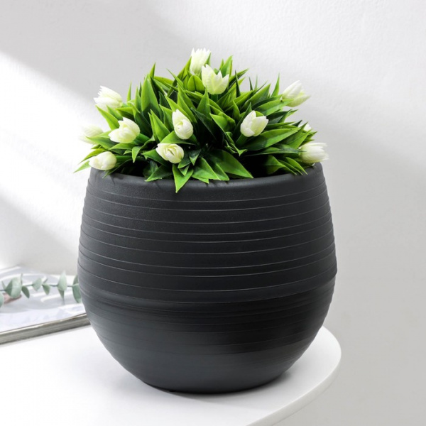 Горшок для цветов «Япония», 2 л, цвет графитовый /4964793