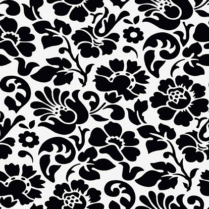 Пленка самоклеющаяся D-C-fix 15х0.45м Декор Барок Цветы черные на белом 3098-200