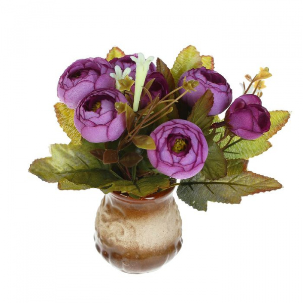 Композиция в расписном горшке "Розы Морсдэг"/1049613