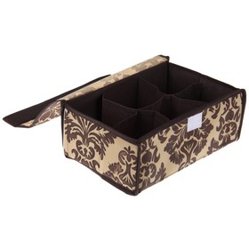 Кофр для мелких вещей с крышкой 6 отд. коричнево-бежевый	1176902