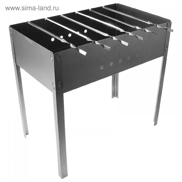 Мангал сварной, 605 х 375 х 138/640 мм, сталь 2 мм, Camping Palisad