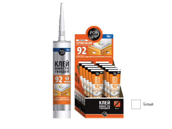 Клей монтажный POINT "Клей вместо гвоздей 92", 280мл (белый)