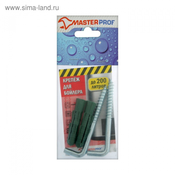 Набор для крепления бойлера и водонагревателя MasterProf, 200 л., шуруп-костыль 10х100, 2шт./4981186
