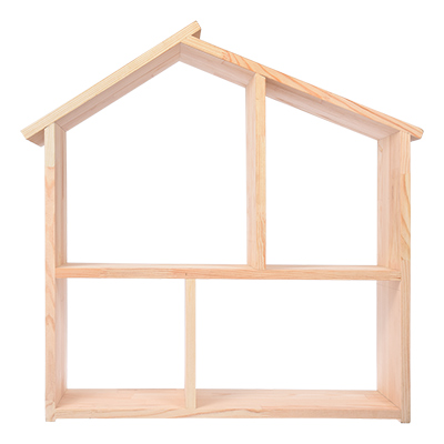 Полка - домик 60*60*15 см, сосна /32706
