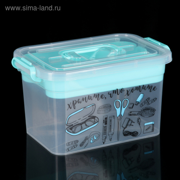 Контейнер для хранения с крышкой и вкладышем «Важные мелочи», 6,5 л, 27,5×20×19,5 см, /1202067