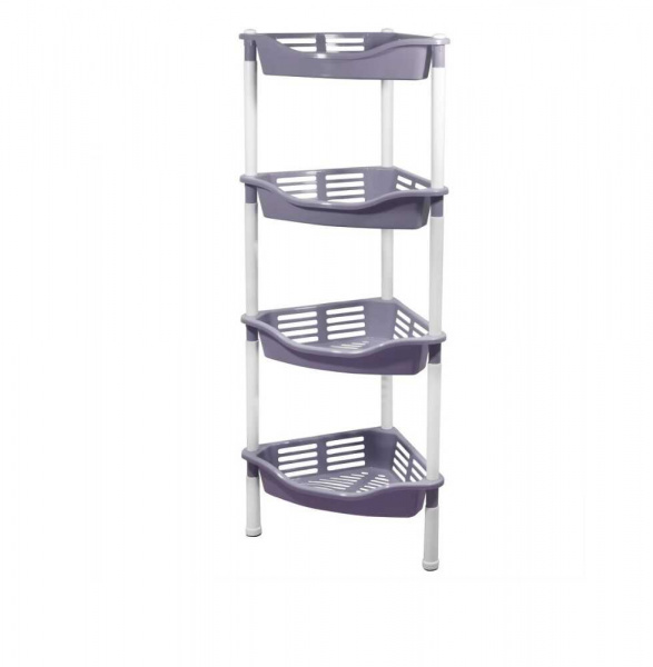 Этажерка с корзинками "Krita" 4-х секционная, сиреневый туман, BEROSSI АС59976000
