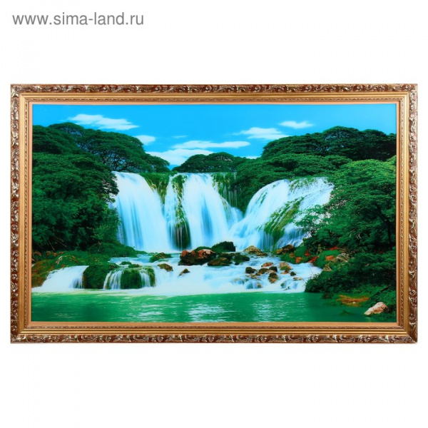 Световая картина "Горный водопад" 117*75 см/2543862