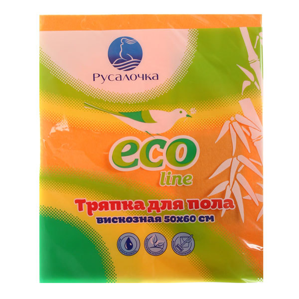 Тряпка для пола РУСАЛОЧКА ECO LINE 50*60см.вискоза *70-079713