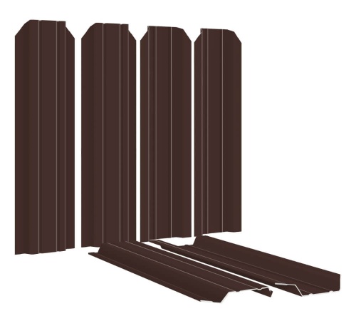 Штакетник-85 шоколад RAL-8017 1,2м
