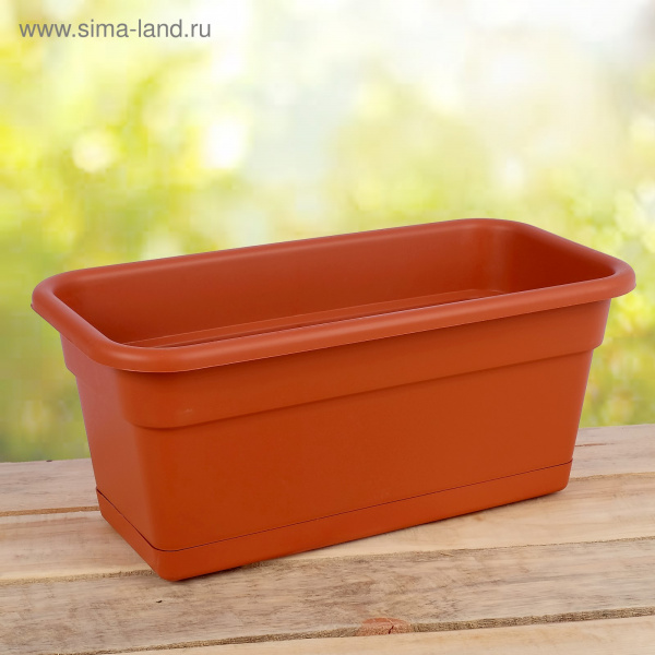 Ящик балконный 40 см, цвет терракот /3277416