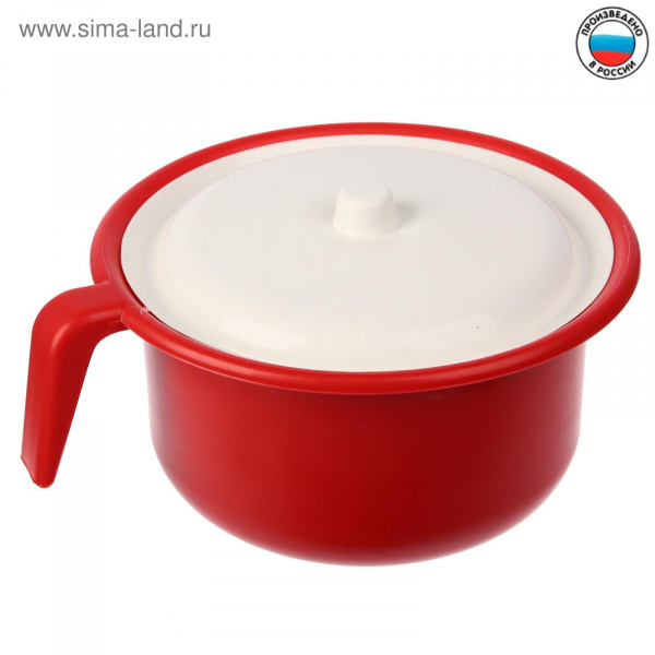 Горшок детский с крышкой,  красный   2384572