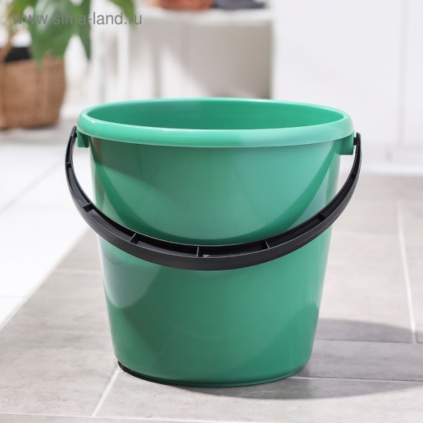 Ведро хозяйственное, 10 л, d=29 см, h=28 см, пластик, МИКС /2175755