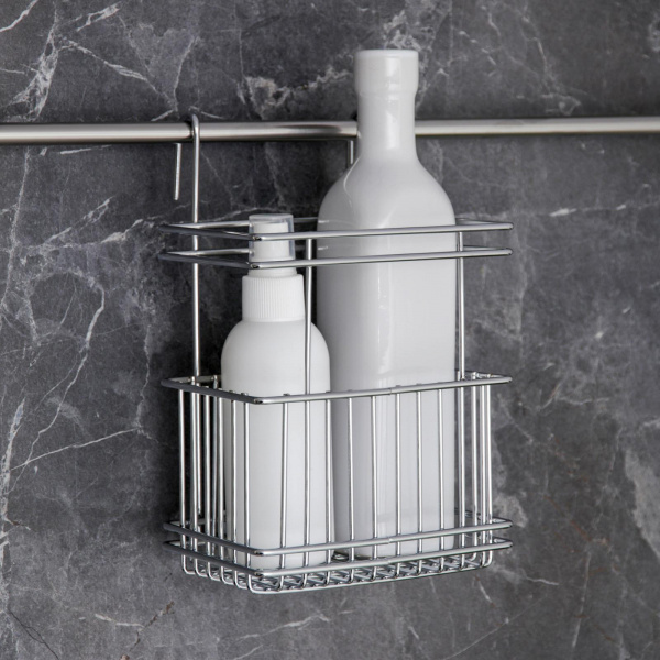 Подставка для кухонных принадлежностей на рейлинг, цвет хром /1305802