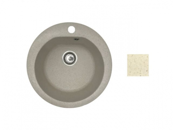 Мойка кухонная из искусственного камня GOLD песочный 505х505 mm, AV Engineering